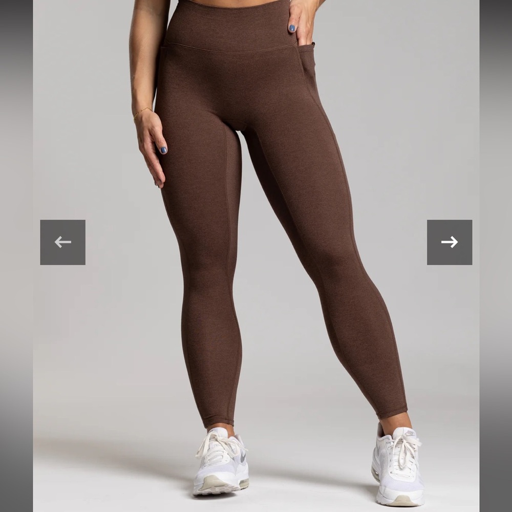 P’tula bare ribbed pocket legging S Espresso - Picture 2 of 4